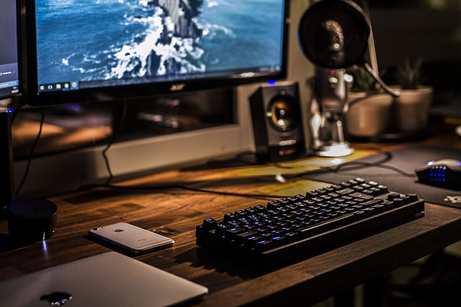 1920x1080px | free download | HD wallpaper: black corded gaming ...