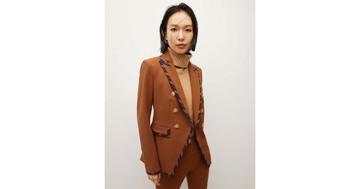 Veronica beard foster striped dickey jacket
