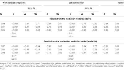 Frontiers | Associations of Job Insecurity With Perceived Work-Related ...